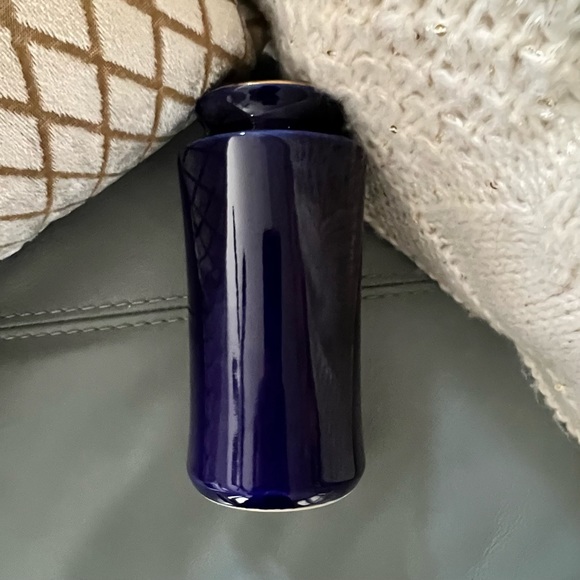 Vintage ASIAN CHINOISERIE Quail COBALT BLUE Botanical FINE VASE Made in Japan - Picture 5 of 11